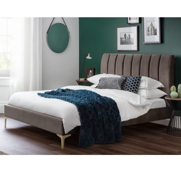 Deco King Size Velvet Bed