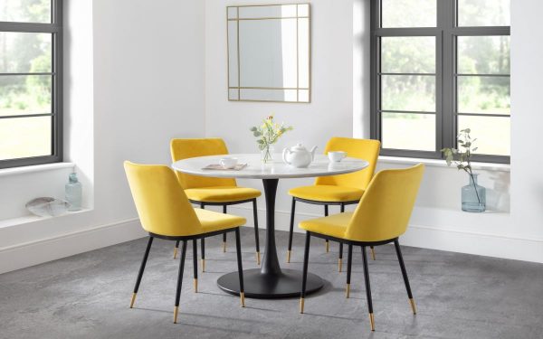 Delaunay Dining Chair Mustard Dining Set