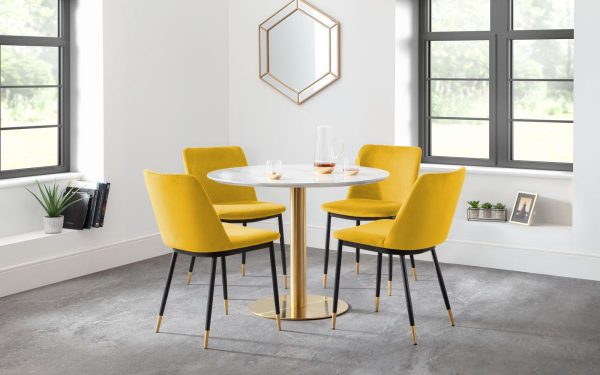 Delaunay Dining Chair - Mustard Set