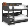 Domino Bunk Anthracite plain