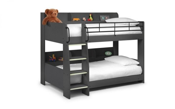 Domino Bunk Anthracite plain