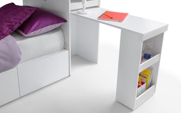 Eclipse Bunk Bed White desk