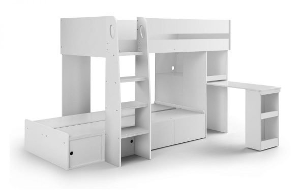 Eclipse Bunk Bed White plain