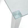 Enzo Glass Top Dining Table Corner