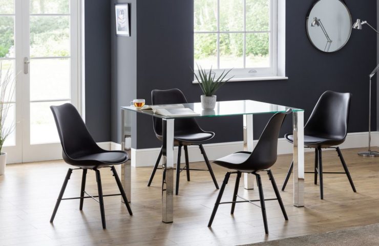 Enzo Glass Top Dining Table Room