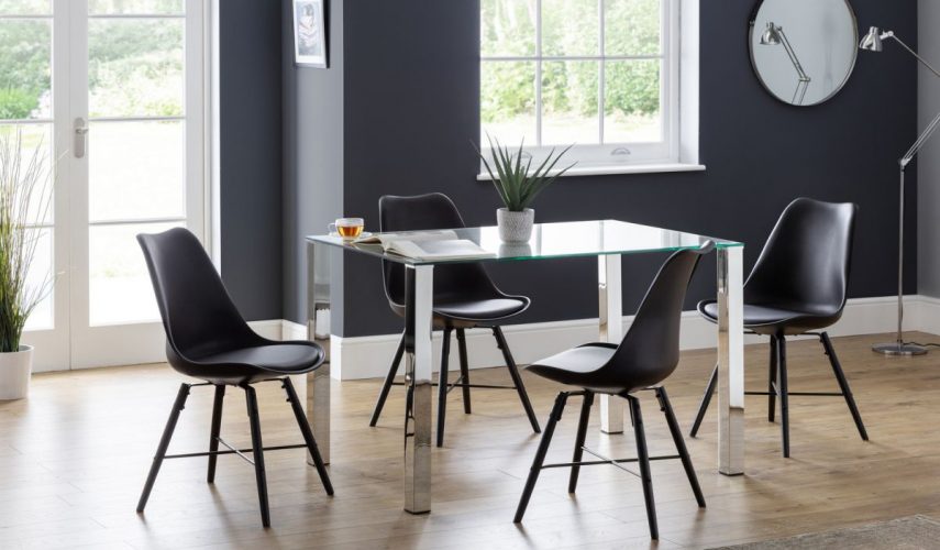 Enzo Glass Top Dining Table Room