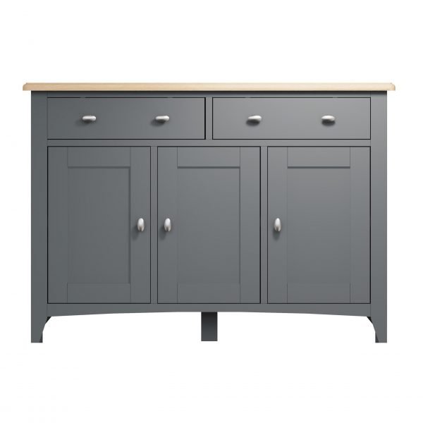 Firby Oak 3 Door Sideboard Front scaled