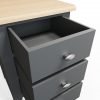Firby Oak 3 Drawer Bedside Drawer scaled