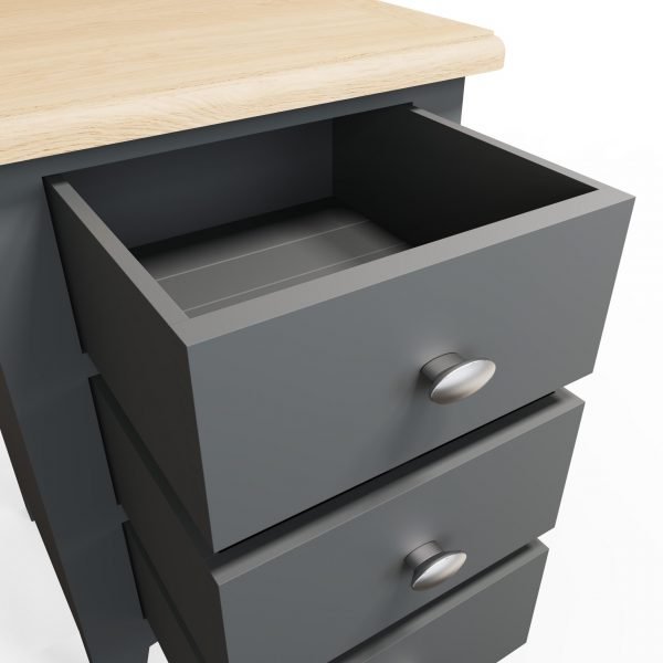 Firby Oak 3 Drawer Bedside Drawer scaled