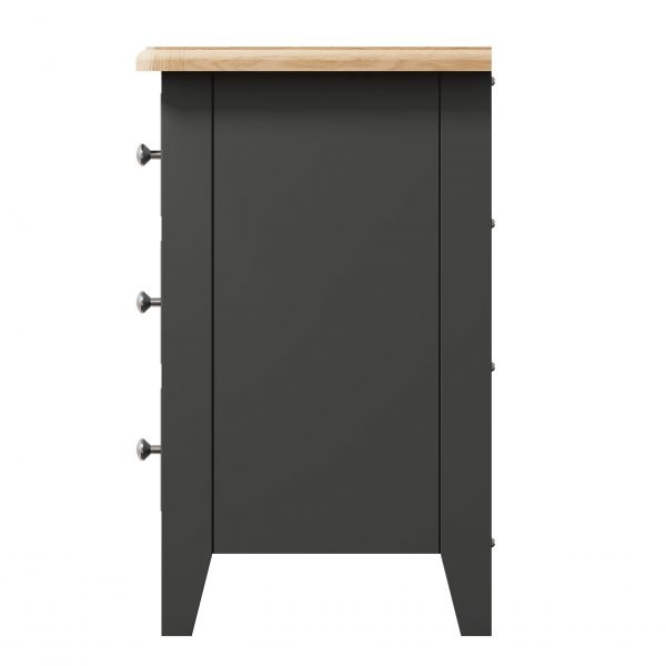 Firby Oak 3 Drawer Bedside Side scaled