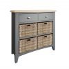 Firby Oak 4 Basket Storage Unit Angle scaled