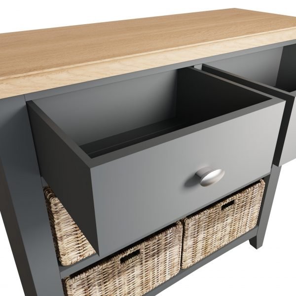Firby Oak 4 Basket Storage Unit Drawer scaled