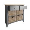 Firby Oak 4 Basket Storage Unit Open scaled