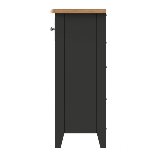Firby Oak 4 Basket Storage Unit Side scaled