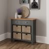 Firby Oak 4 Basket Storage Unit scaled