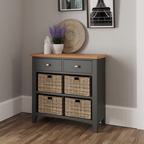 Firby Oak 4 Basket Storage Unit scaled