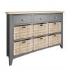 Firby Oak 6 Basket Storage Unit Angle scaled