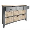 Firby Oak 6 Basket Storage Unit Open scaled