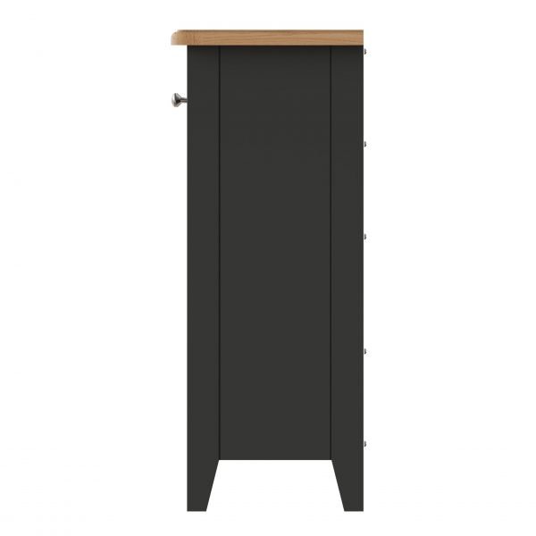 Firby Oak 6 Basket Storage Unit Side scaled