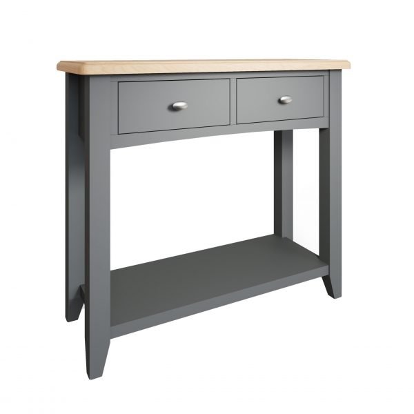 Firby Oak Console Table Angle scaled