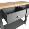 Firby Oak Console Table Close scaled
