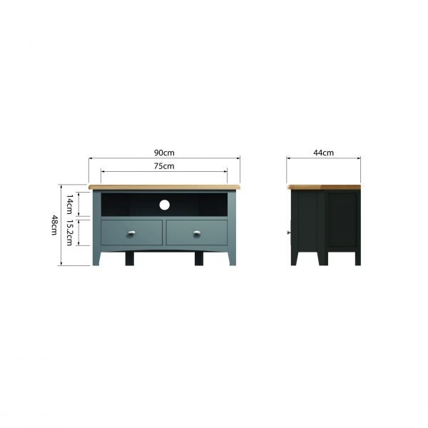 Firby Oak Corner TV Unit Dimensions scaled