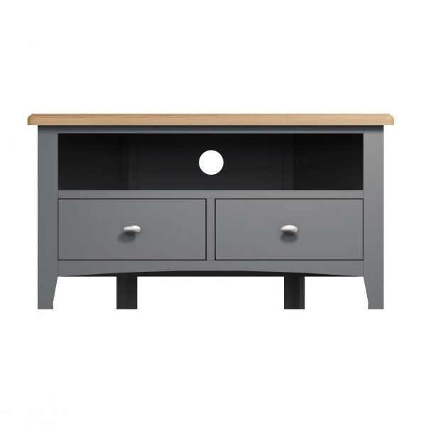 Firby Oak Corner TV Unit Front scaled