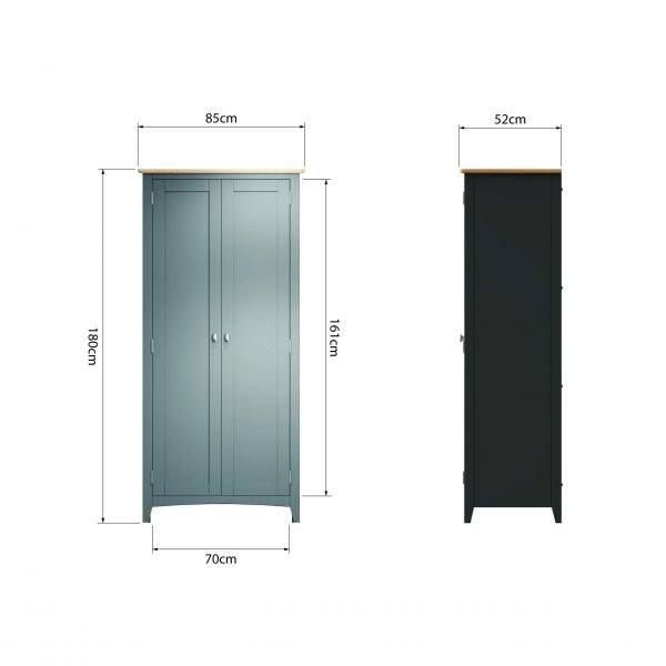 Firby Oak Full Hanging Wardrobe Dimensions scaled