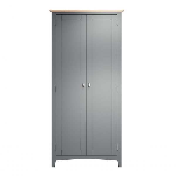 Firby Oak Full Hanging Wardrobe Front scaled