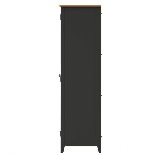 Firby Oak Full Hanging Wardrobe Side scaled