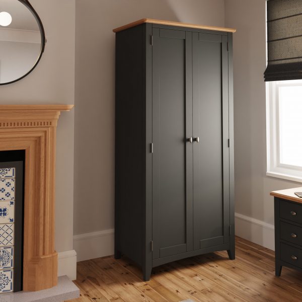 Firby Oak Full Hanging Wardrobe scaled