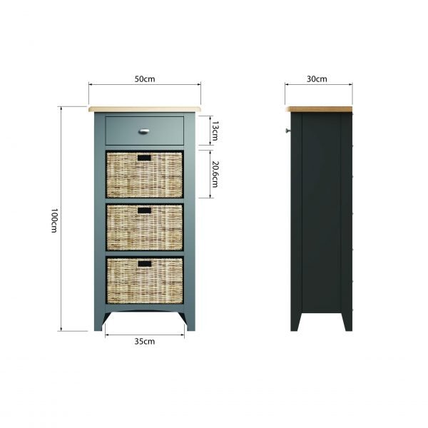 Firby Oak Large Basket Unit Dimensions scaled