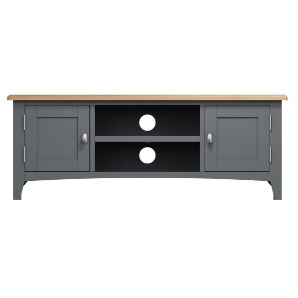 Firby Oak Large TV Unit Front scaled
