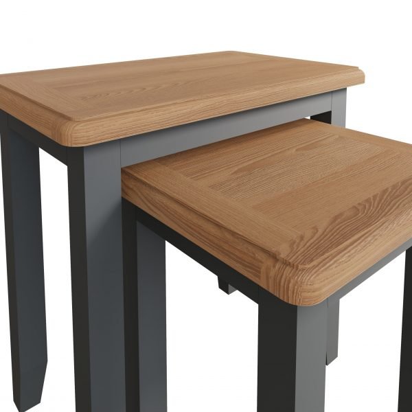 Firby Oak Nest of 2 Tables Close scaled