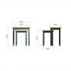 Firby Oak Nest of 2 Tables Dimensions scaled
