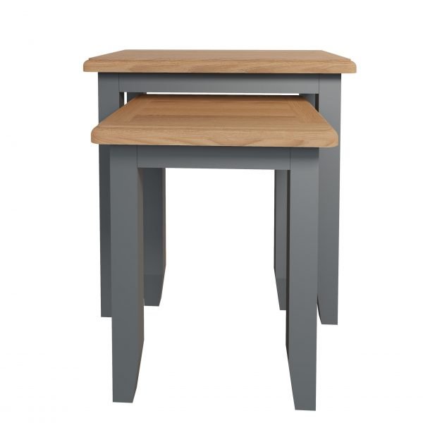 Firby Oak Nest of 2 Tables Front scaled