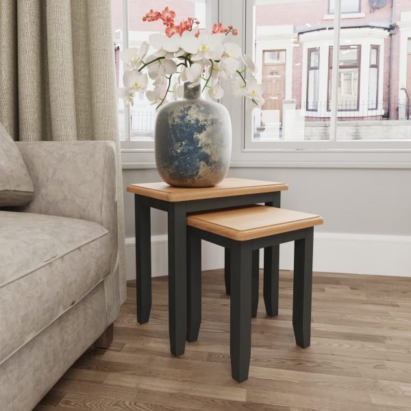 Firby Oak Nest of 2 Tables scaled