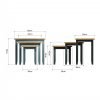 Firby Oak Nest of 3 Tables Dimensions scaled
