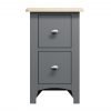 Firby Oak Small Bedside Cabinet Front scaled