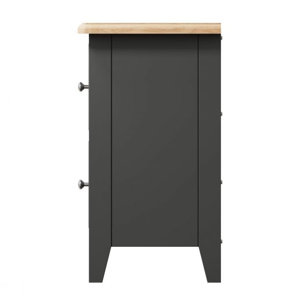 Firby Oak Small Bedside Cabinet Side scaled