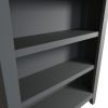 Firby Oak Wide Bookcase Close scaled