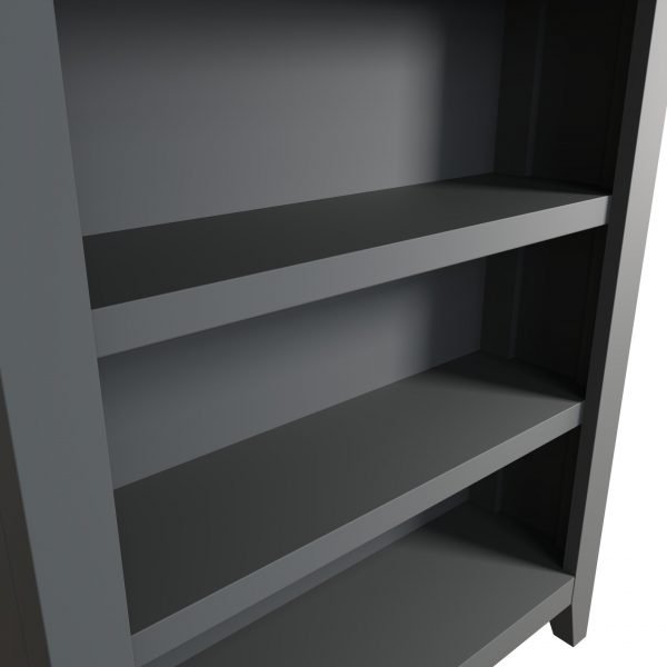 Firby Oak Wide Bookcase Close scaled