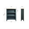 Firby Oak Wide Bookcase Dimensions scaled