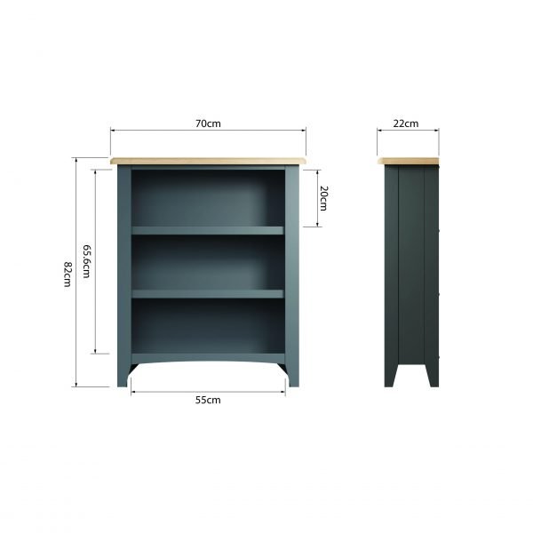 Firby Oak Wide Bookcase Dimensions scaled