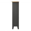 Firby Oak Wide Bookcase Side scaled