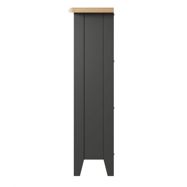 Firby Oak Wide Bookcase Side scaled
