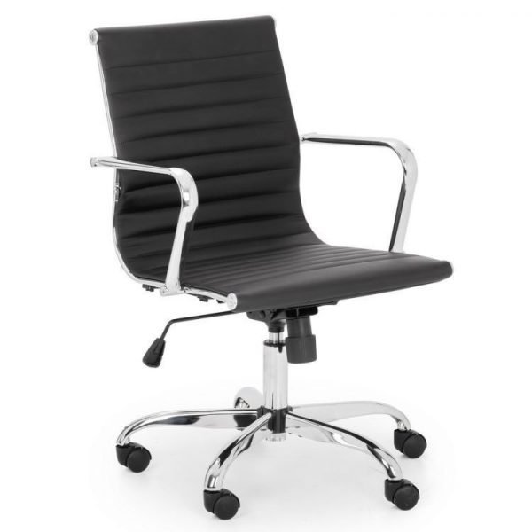 Gio Black Chrome Office Chair