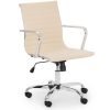 Gio Ivory Chrome Office Chair