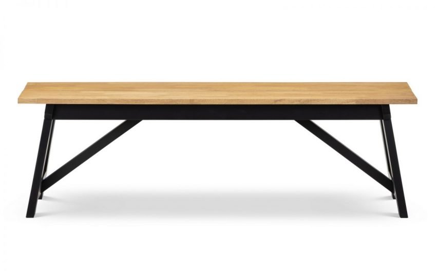 Hockley Bench BlackOak Front