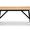 Hockley Table Black Oak Room Front